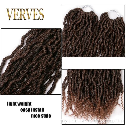 Spring Twist culry kinky Crochet Braid Hair Extensions 12 inch,24 strands/pack Synthetic ombre braiding hair Pre-twist